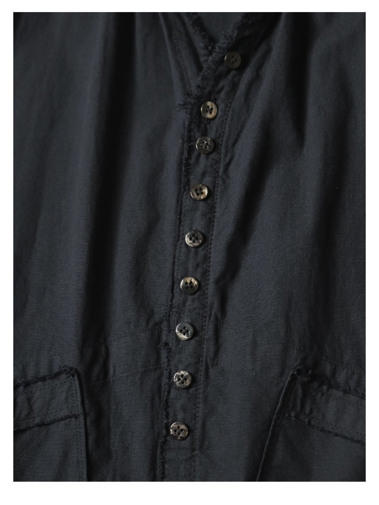 25AW Kapital Kazuhiro Hirata Cotton-Linen Shirt – Double Pocket, Irregular Button, Loose Japanese Streetwear