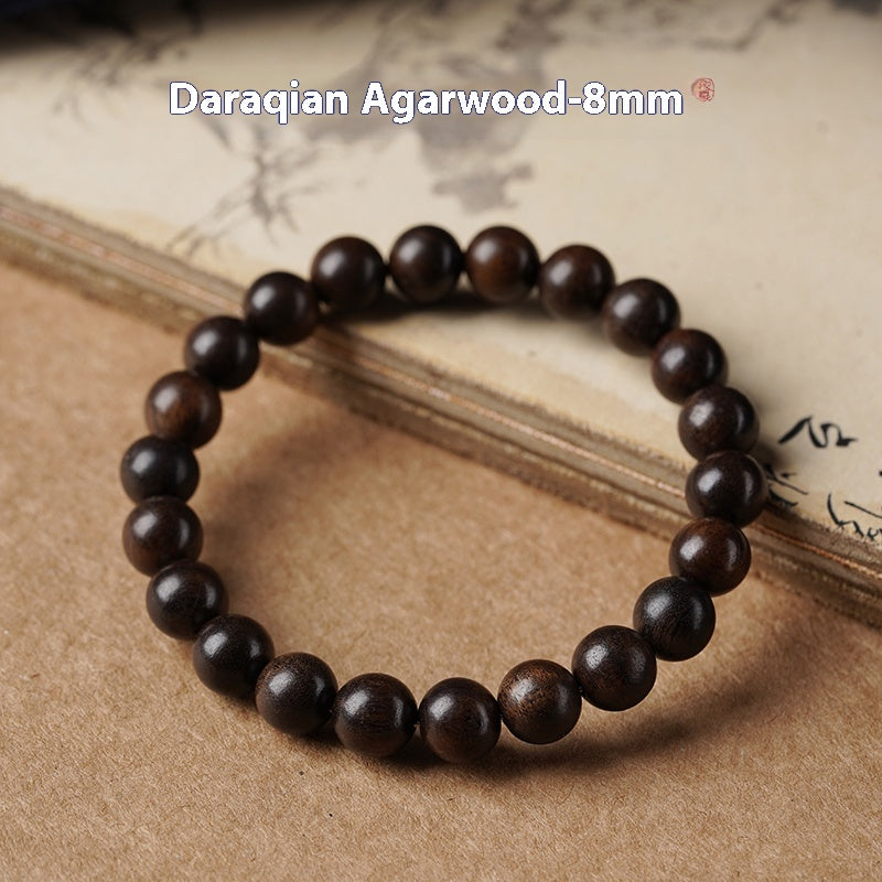 Bargain Natural Submersible Grade Dalagan Shape-Shifting Agarwood Bracelet Old Material High Oil Women's Men's Wooden Cultural Play Bracelet