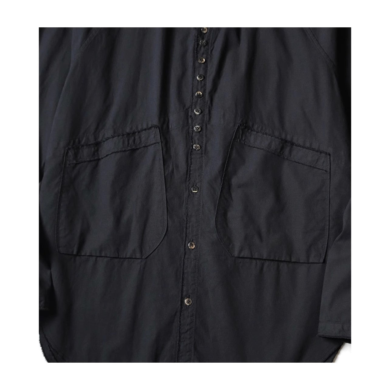25AW Kapital Kazuhiro Hirata Cotton-Linen Shirt – Double Pocket, Irregular Button, Loose Japanese Streetwear