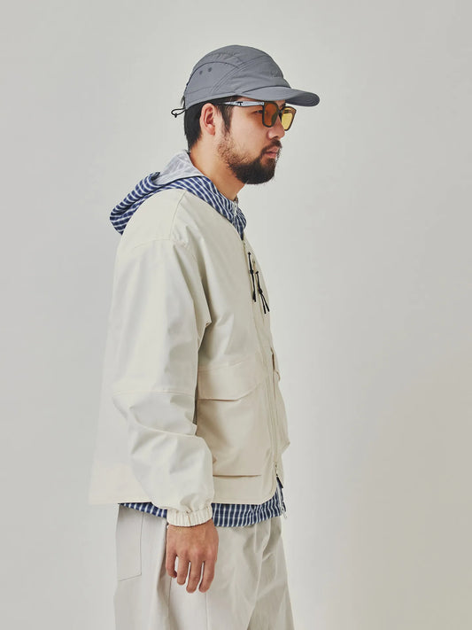 collarless jacket, lightweight outdoor water-repellent Japanese retro loose jacket for men, spring