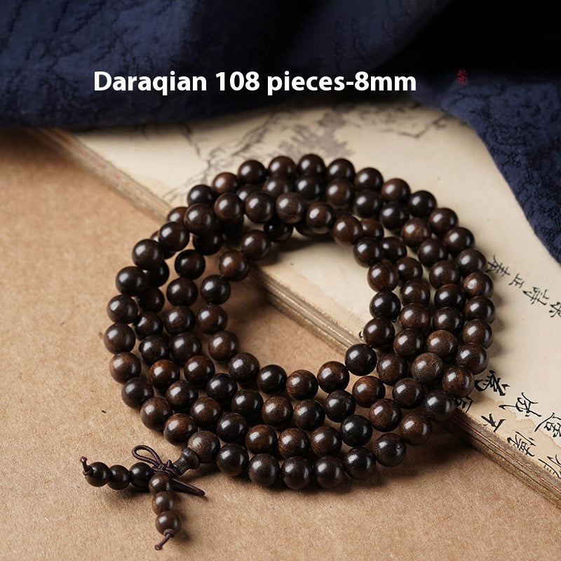 Bargain Natural Submersible Grade Dalagan Shape-Shifting Agarwood Bracelet Old Material High Oil Women's Men's Wooden Cultural Play Bracelet