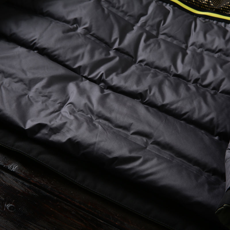 Men's Winter Outdoor 700 Fill Power Down Jacket - Windproof Waterproof Hooded Mid-Length Cold-Resistant Coat