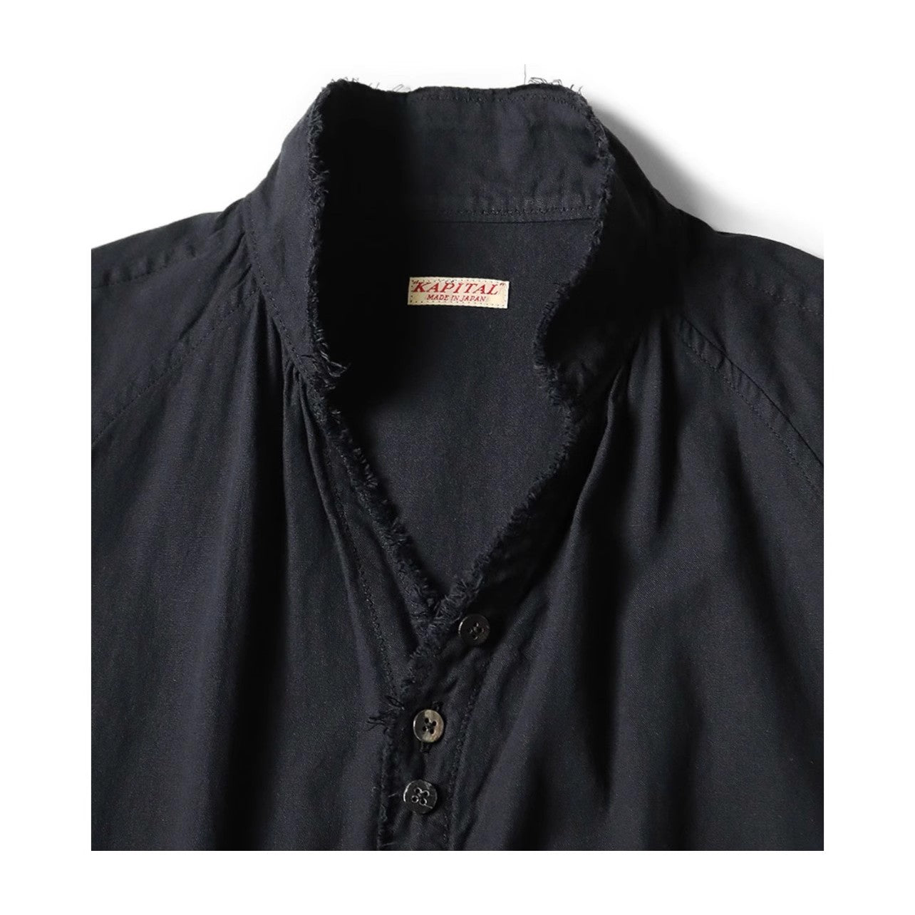 25AW Kapital Kazuhiro Hirata Cotton-Linen Shirt – Double Pocket, Irregular Button, Loose Japanese Streetwear