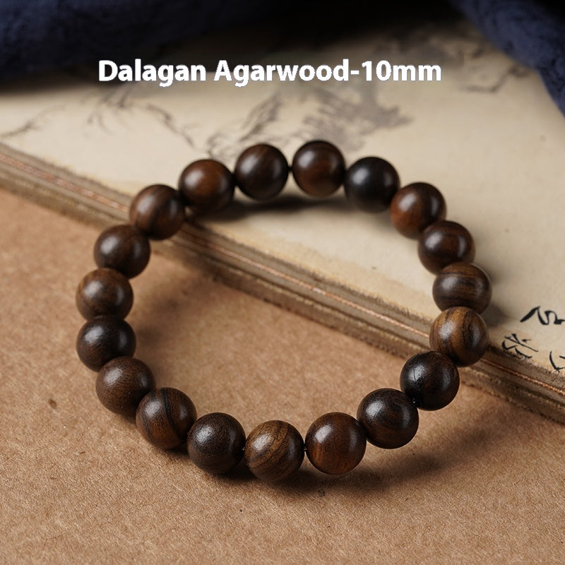 Bargain Natural Submersible Grade Dalagan Shape-Shifting Agarwood Bracelet Old Material High Oil Women's Men's Wooden Cultural Play Bracelet