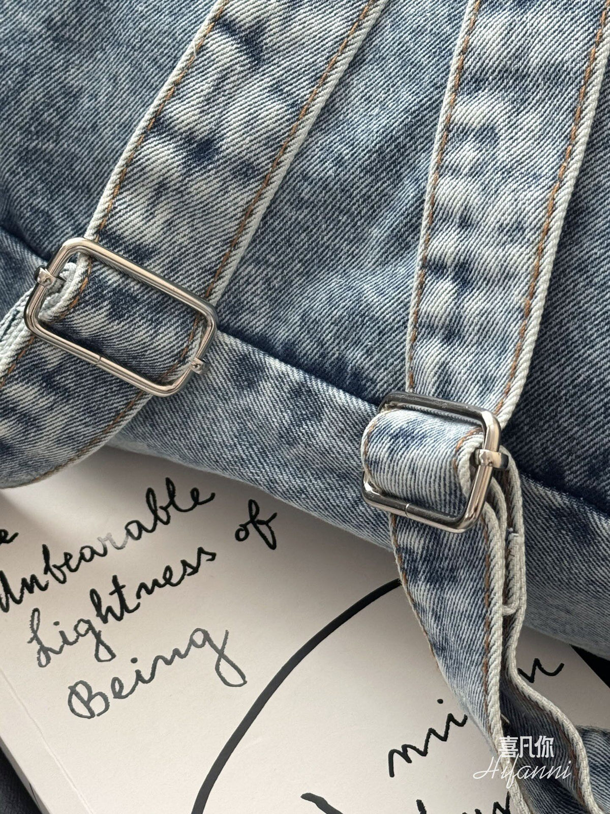 Retro Washed Denim Backpack – Multi-Pocket Streetwear Bag for Daily Commute & Students | Yamalinclothes