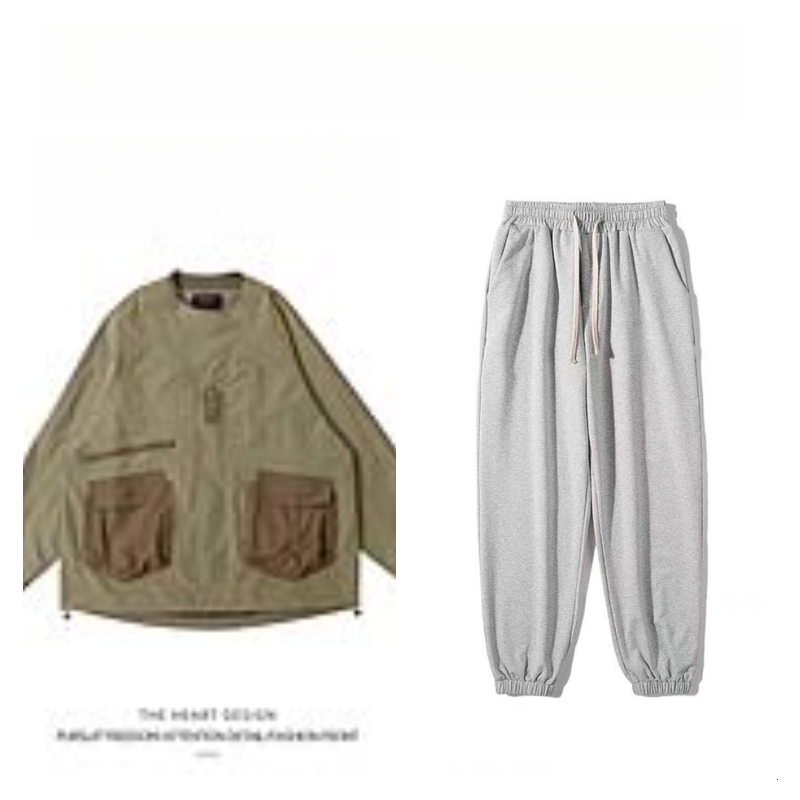 Mountain-Style Functional Windbreaker Jacket – Retro Loose-Fit with Pockets & Patchwork