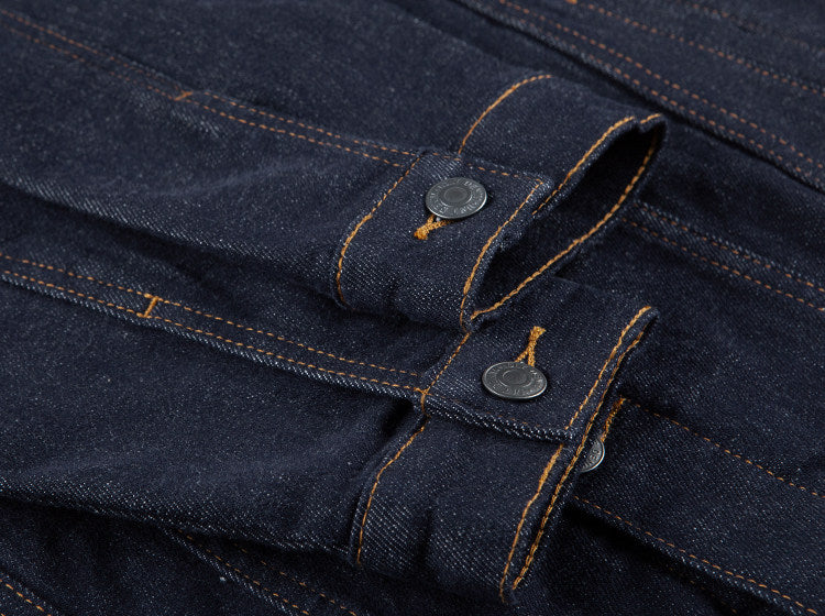 Classic Fade-Resistant Denim Jacket – Stretch Fit Casual Streetwear