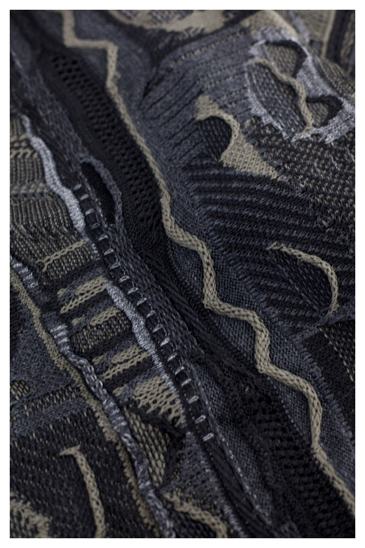 Japanese-style retro couple heavy round neck pullover knitted sweater