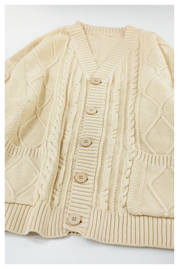 Japanese style niche retro arm smiley face knitted sweater cardigan coat