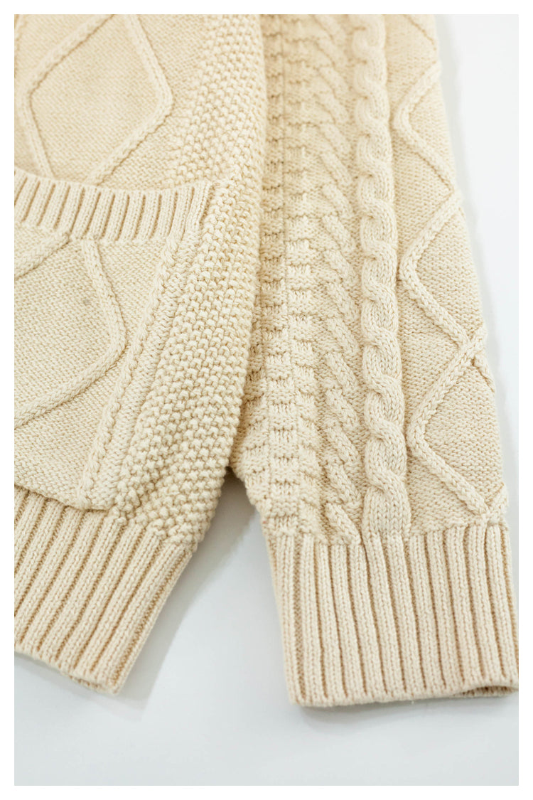Japanese style niche retro arm smiley face knitted sweater cardigan coat