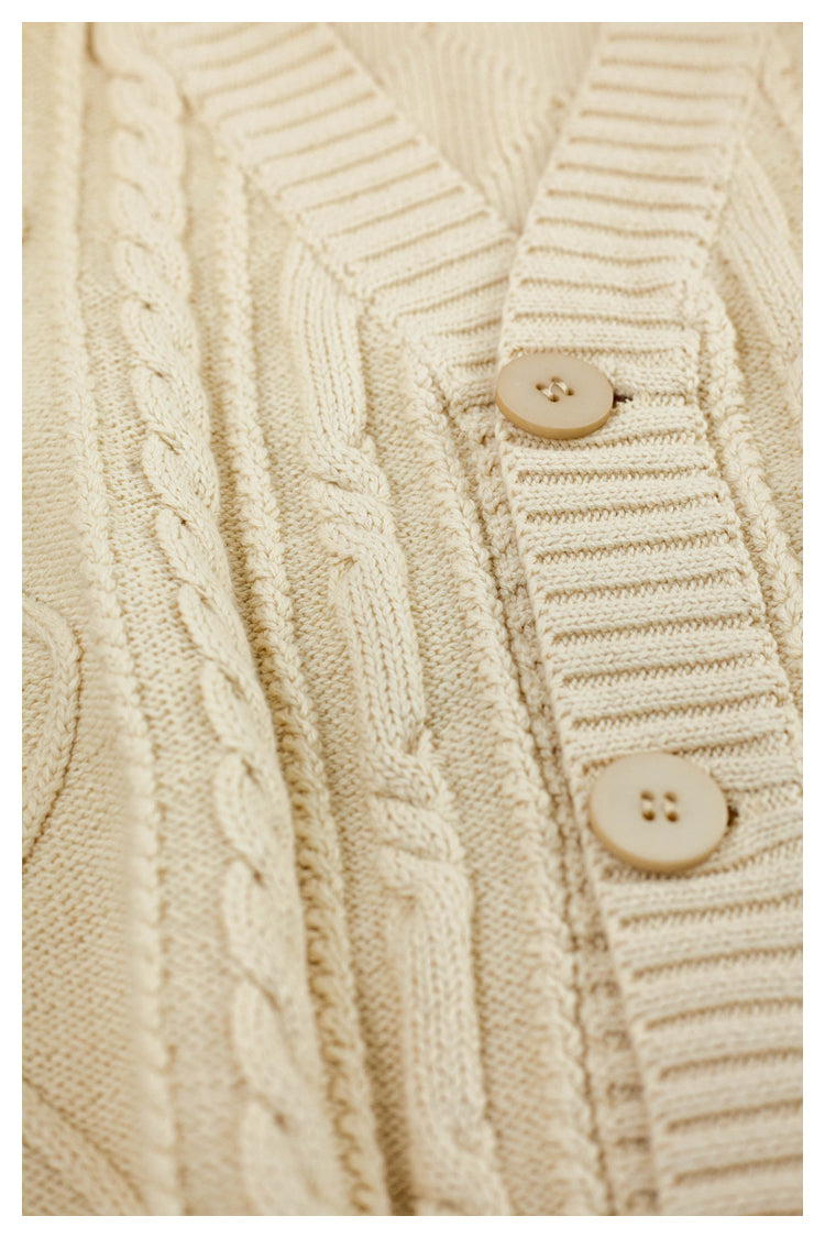 Japanese style niche retro arm smiley face knitted sweater cardigan coat