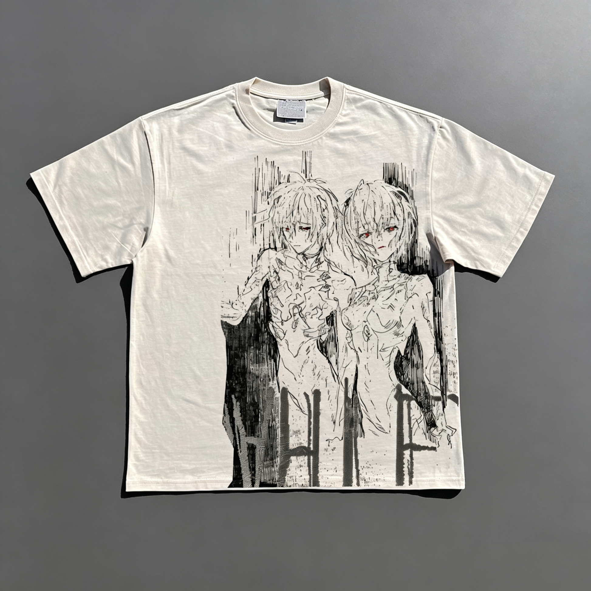 260g Nostalgic Anime Line Art T-Shirt – Unisex Regular & Drop Shoulder – Japanese vintage | yamalin clothes | Yamalinclothes