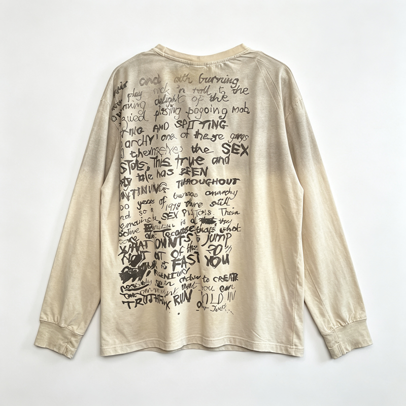 Illustration Heavyweight Washed Relaxed Long Sleeve T-Shirt – Niche Unisex