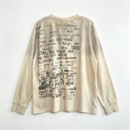 Illustration Heavyweight Washed Relaxed Long Sleeve T-Shirt – Niche Unisex