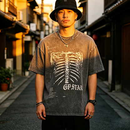 American Printed Short Sleeve Cotton Shirt – Loose Fit Hip-Hop Streetwear Tee for Men – Japanese vintage | yamalin clothes | Yamalinclothes