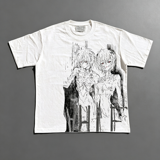 260g Nostalgic Anime Line Art T-Shirt – Unisex Regular & Drop Shoulder – Japanese vintage | yamalin clothes | Yamalinclothes