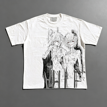 260g Nostalgic Anime Line Art T-Shirt – Unisex Regular & Drop Shoulder