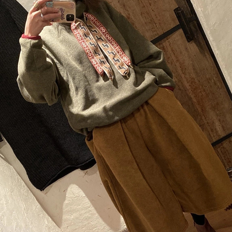 Japanese casual color streamer turtleneck fleece pullover sweater jacket | Japanese vintage | yamalin clothes | Yamalinclothes