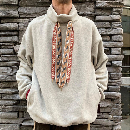 Japanese casual color streamer turtleneck fleece pullover sweater jacket | Japanese vintage | yamalin clothes | Yamalinclothes