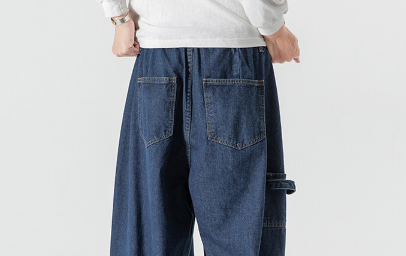Vintage Wide Leg Jeans – Loose Fit Japanese Workwear Denim Pants for Men – Japanese vintage | yamalin clothes | Yamalinclothes