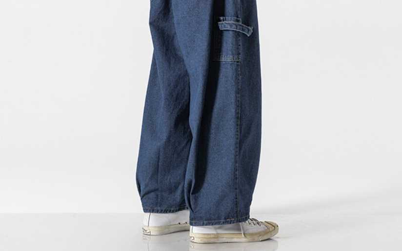 Vintage Wide Leg Jeans – Loose Fit Japanese Workwear Denim Pants for Men – Japanese vintage | yamalin clothes | Yamalinclothes