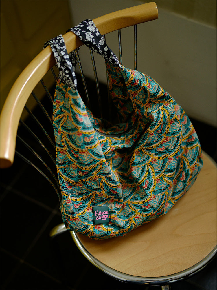 Original Spring Summer New Print Large Capacity Retro Shoulder Bag Fashion Crossbody Lightweight Tote Bag