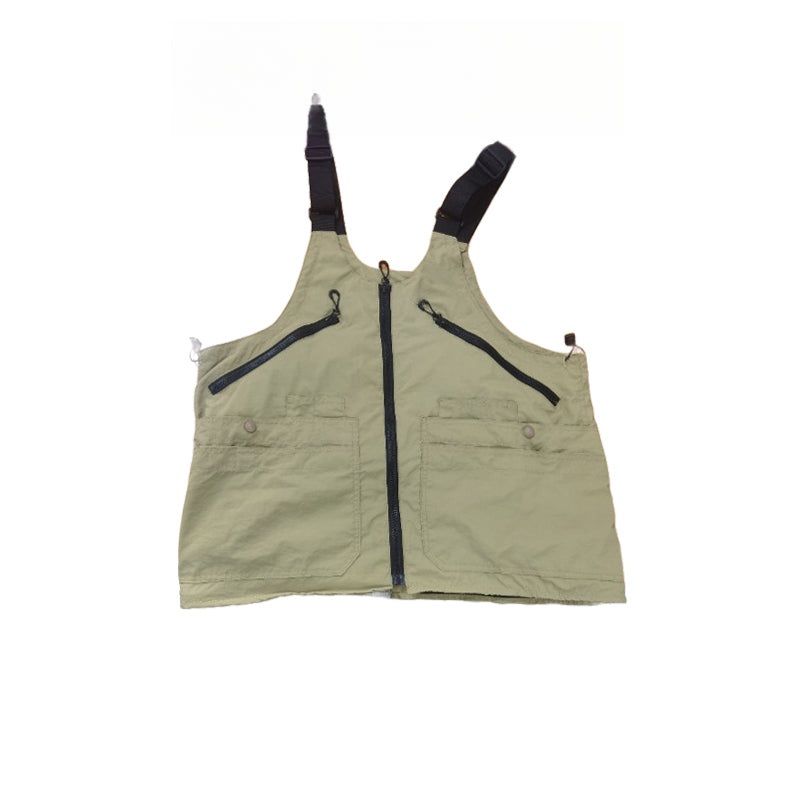 Unisex American Retro Multi-Pocket Vest – Functional Workwear with Convertible Backpack Design