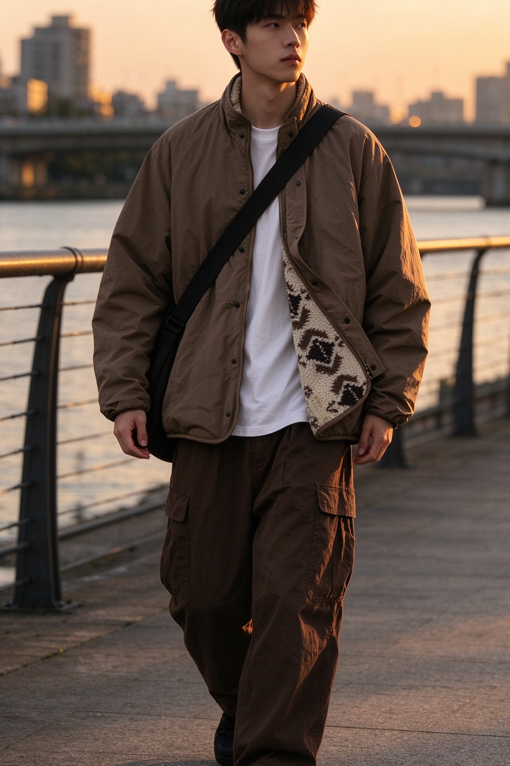 Reversible Fleece Jacket – Geometric Pattern | Yamalinclothes | Vintage workwear outfit