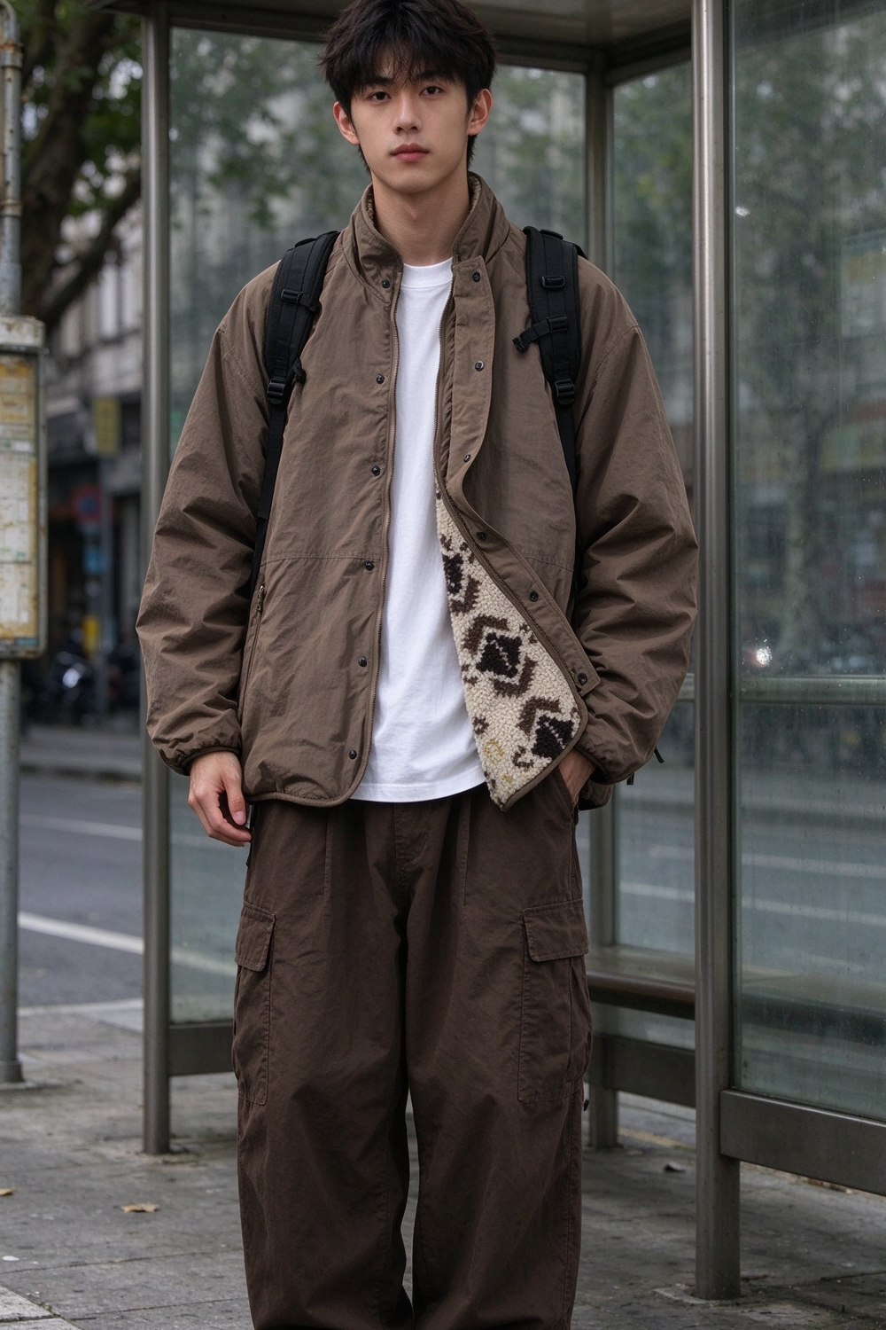 Reversible Fleece Jacket – Geometric Pattern | Yamalinclothes | Vintage workwear outfit
