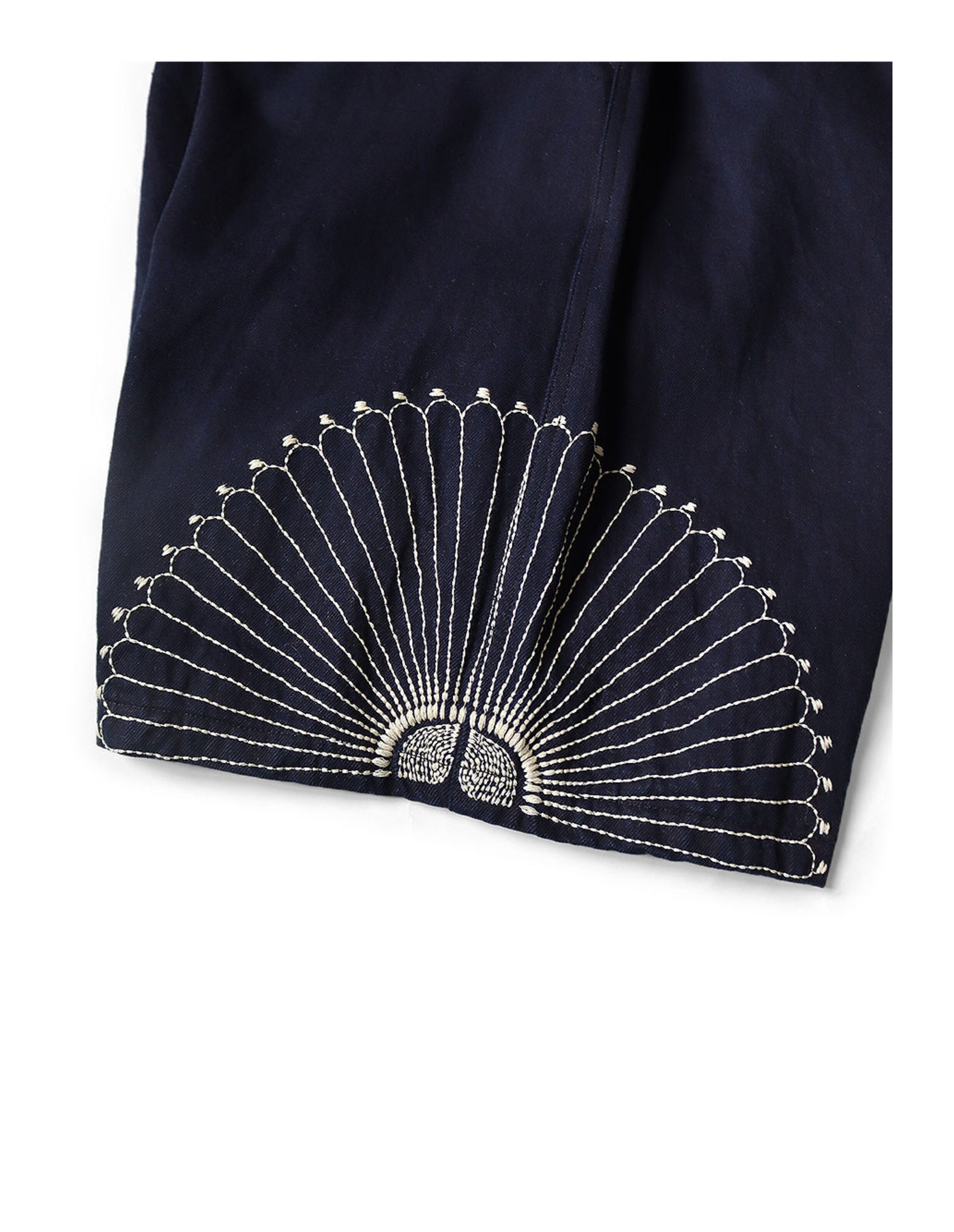Japanese Artisan Style Loose Casual Embroidered Shorts for Men and Women – Trendy | Japanese vintage | yamalin clothes | Yamalinclothes