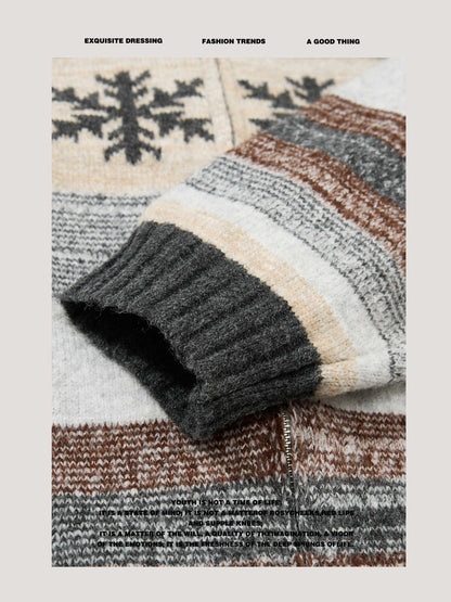 Vintage Neutral Waffle-Knit Long Sleeve Shirt – Spring/Autumn Unisex Casual