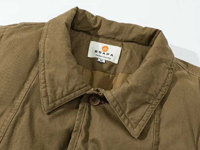 Retro Workwear Cotton Padded Jacket - Turn-Down Collar Winter Coat (Men)