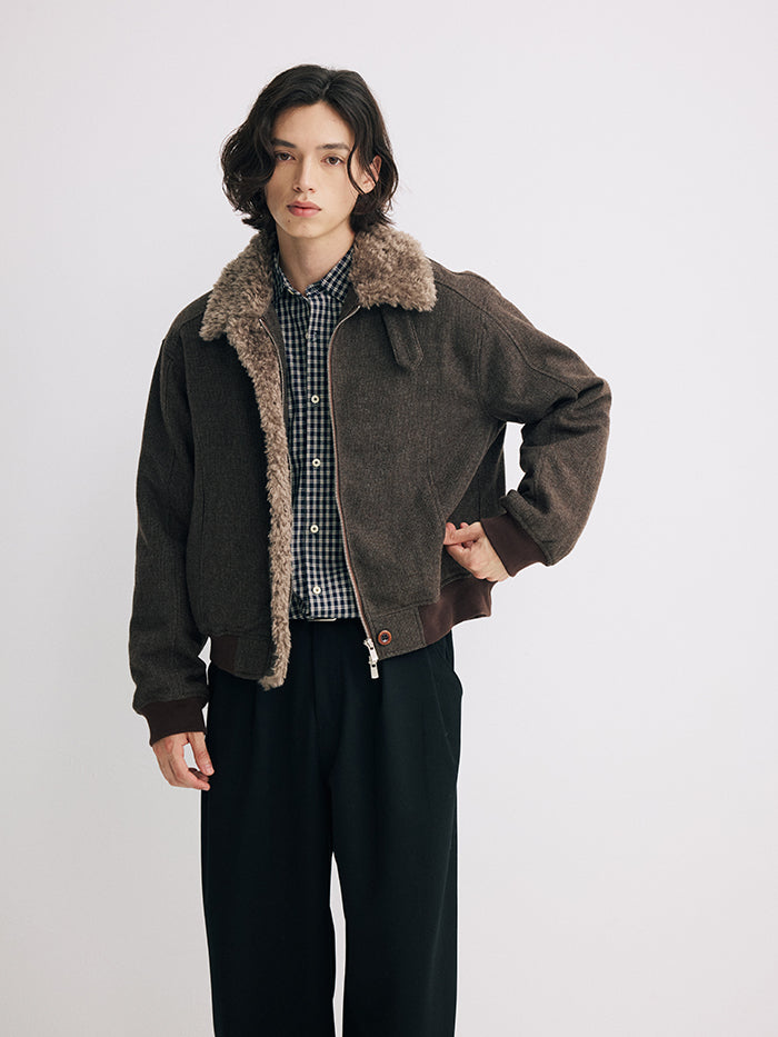 Coke Life Carpem Unisex Winter Cotton Jacket - Japanese Casual Retro Wool Collar Short Coat