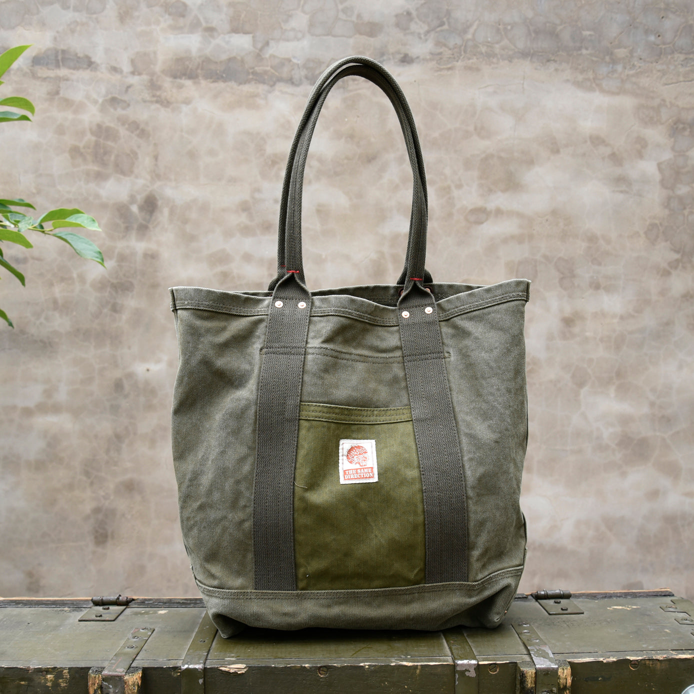 Heavy-Duty Washed Vintage Thickened Canvas Large Capacity Shoulder Bag Tote Bag