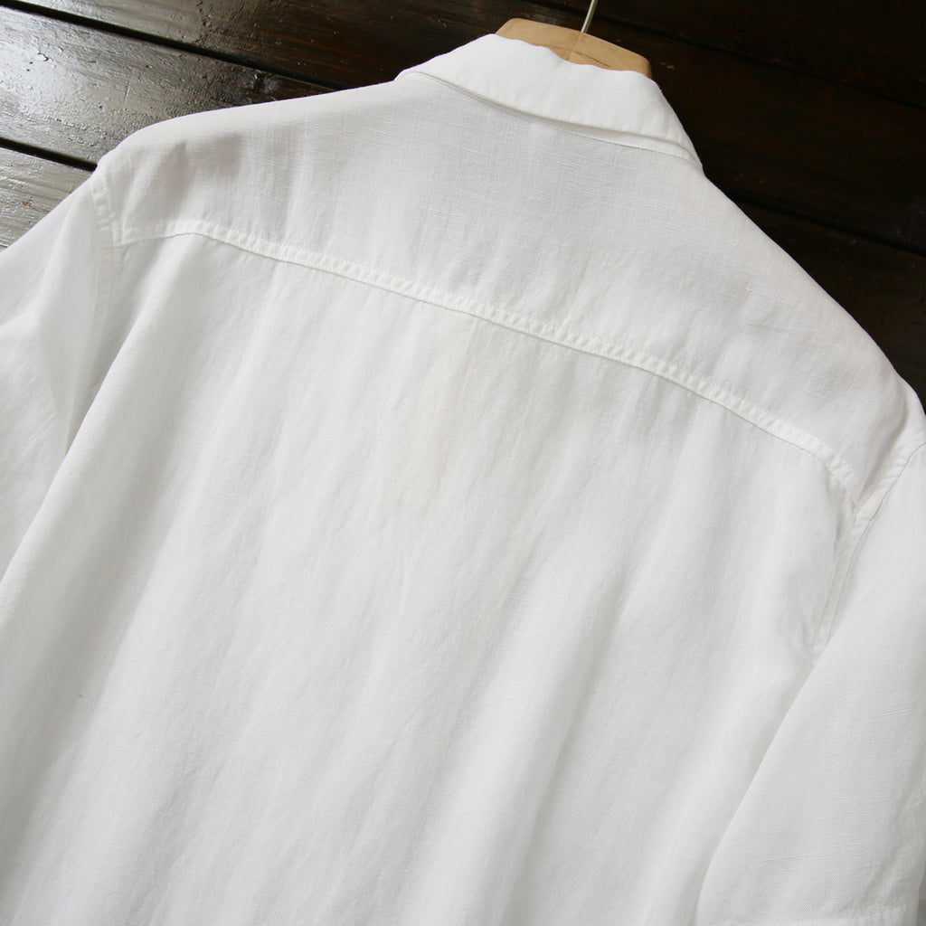 Cool Antibacterial Linen/Lyocell Men's Summer Turn-down Collar Loose Casual Short Sleeve Shirt Top