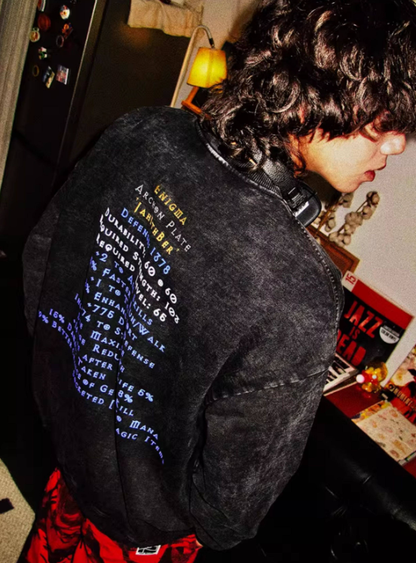 TEE7 Diablo Rune Mystery Crewneck Sweatshirt - Vintage Washed Heavyweight Cotton (Unisex)