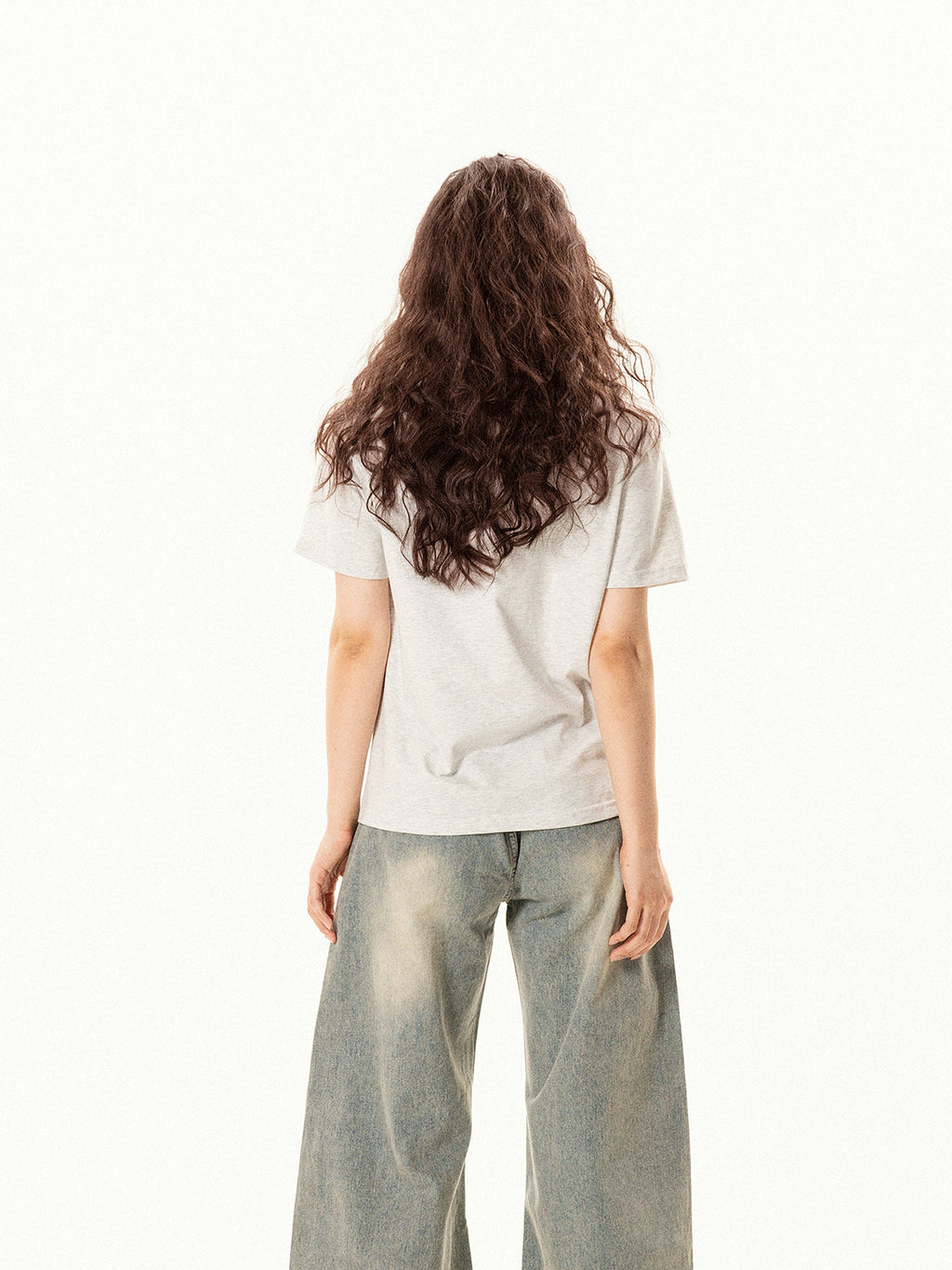 Vintage Fun Cartoon Print Regular Shoulder Short Sleeve T-Shirt for Women Summer Niche Design Slim Fit Top