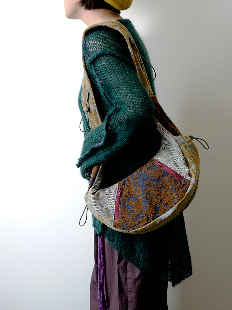 Original New Retro Color-Block Crossbody Bag Niche Patchwork Underarm Bag Commuter Fashion Shoulder Bag