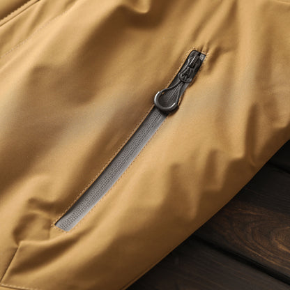 Men's Plus Size Euro-American Style Winter Jacket - Windproof Waterproof Hooded Thickened Cotton Coat