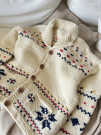 Vintage Neutral Waffle-Knit Long Sleeve Shirt – Spring/Autumn Unisex Casual