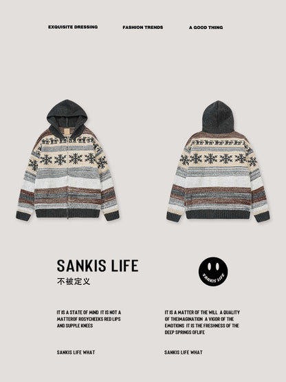 Vintage Neutral Waffle-Knit Long Sleeve Shirt – Spring/Autumn Unisex Casual