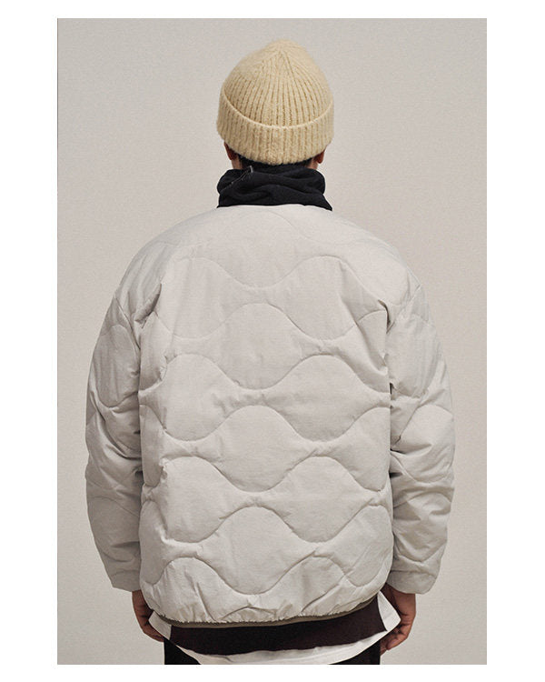 Japanese Style Quilted Down Inner Jacket - Lightweight 90% Goose Down (Unisex)