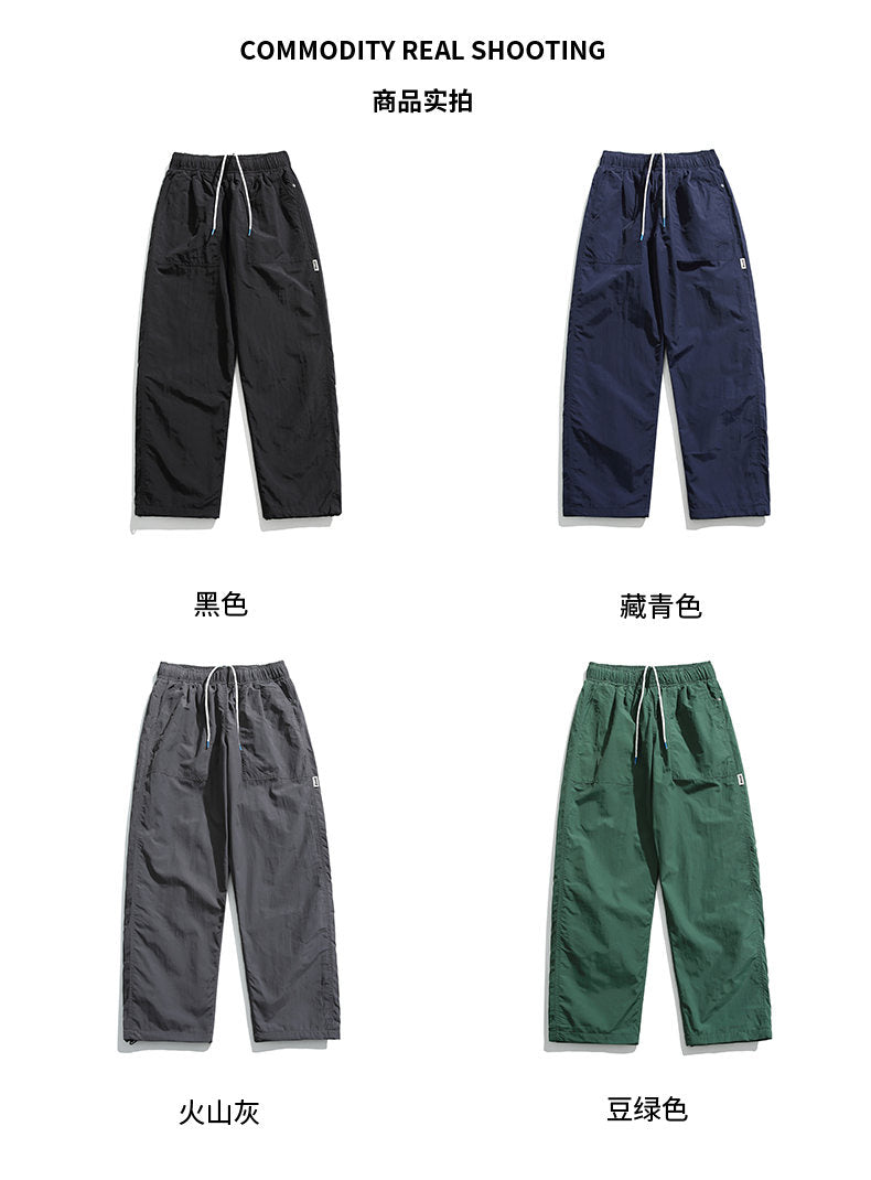 Unisex Japanese Style Summer Cargo Pants - Thin Quick-Dry Breathable Loose Paratrooper Pants