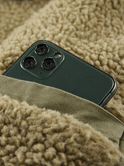 Men's Navy N1 Deck Jacket - American Workwear Lamb Wool Hooded Coat