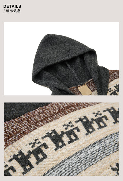 Vintage Neutral Waffle-Knit Long Sleeve Shirt – Spring/Autumn Unisex Casual