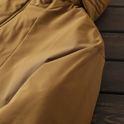 Men's Plus Size Euro-American Style Winter Jacket - Windproof Waterproof Hooded Thickened Cotton Coat