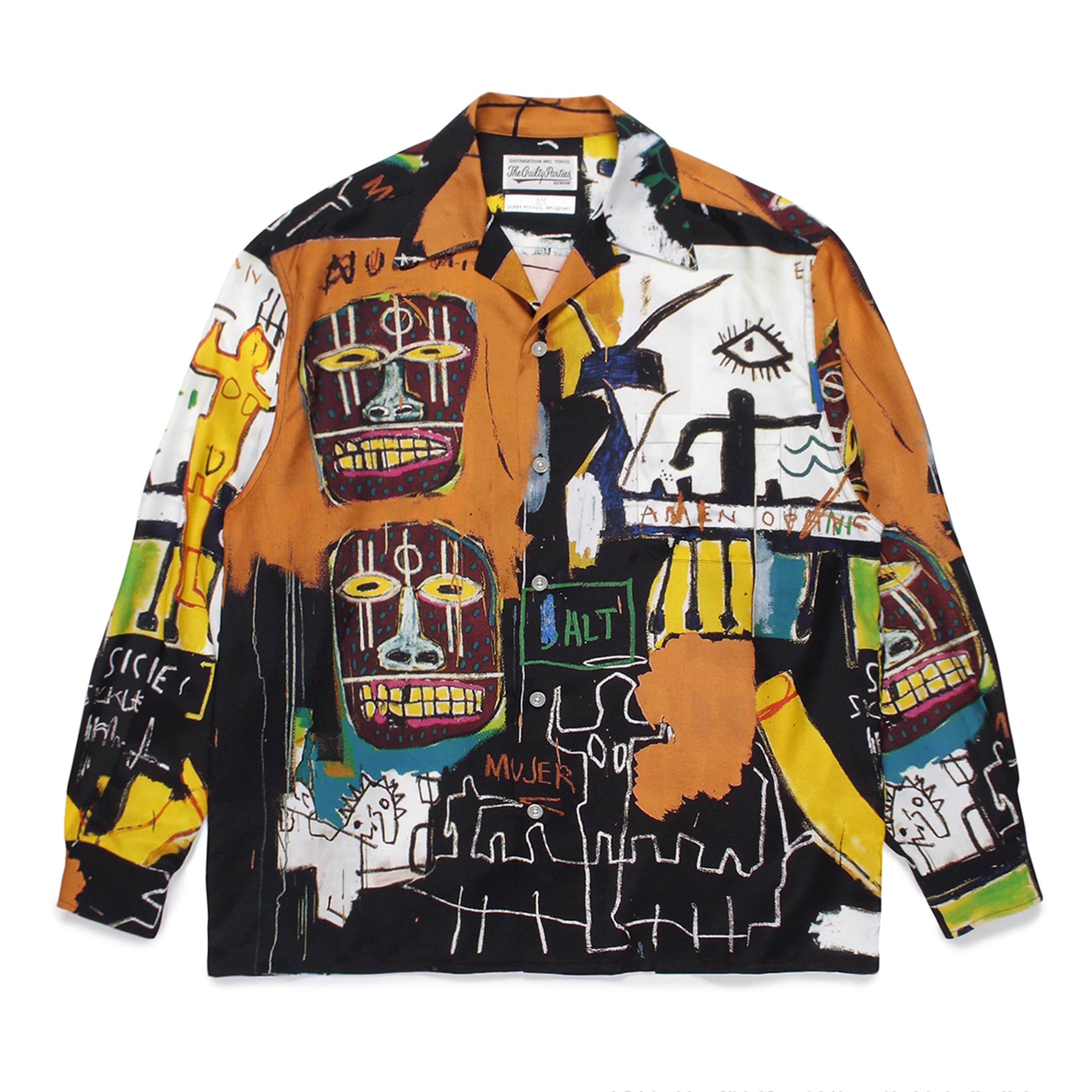 Wacko Maria Basquiat Print Long-Sleeve Shirt – Japanese Retro Graffiti (Unisex)