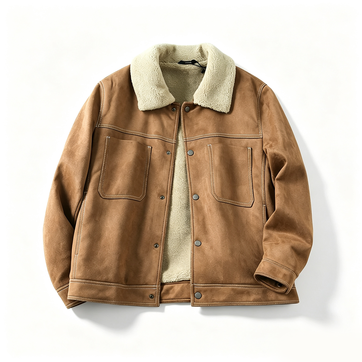 Suede Fleece Workwear Jacket – American Retro Thick Warm Unisex – Japanese vintage | fall outfits 2026 | fall winter outfits | classy winter outfits | lazy comfy outfits | japanese streetwear | vintage workwear | yamalin clothes | Yamalinclothes