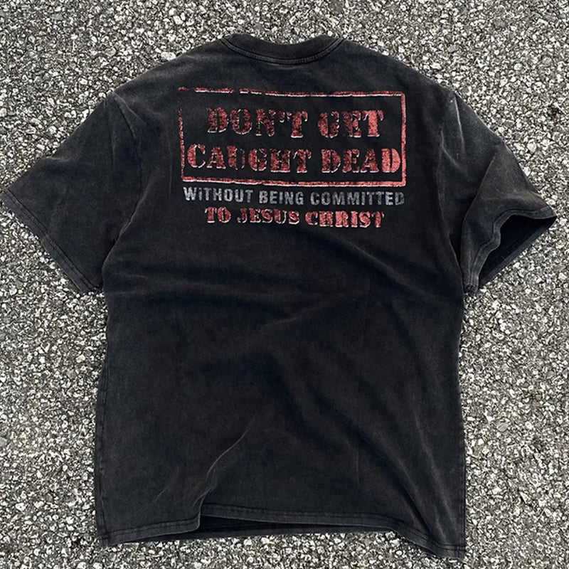 90s Saint -Saints American Heavy Metal Band Vintage Distressed Loose Heavyweight Short Sleeve T-Shirt