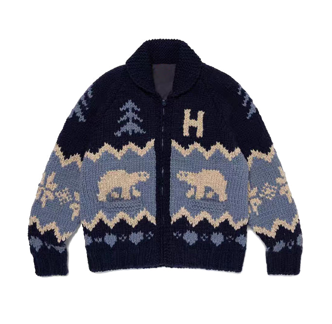 “Nuto Polar Bear Fair Isle” Jacquard Sweater – Loose High-End Winter Knit Unisex
